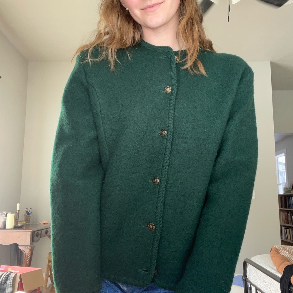 100% Wool Vintage Cardigan Jacket